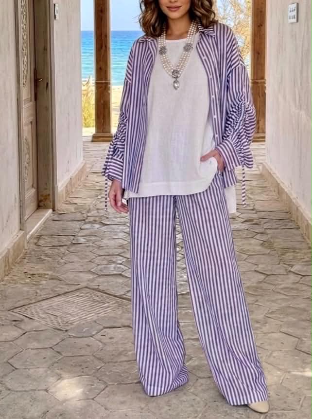 Striped Linen Co-Ord Set